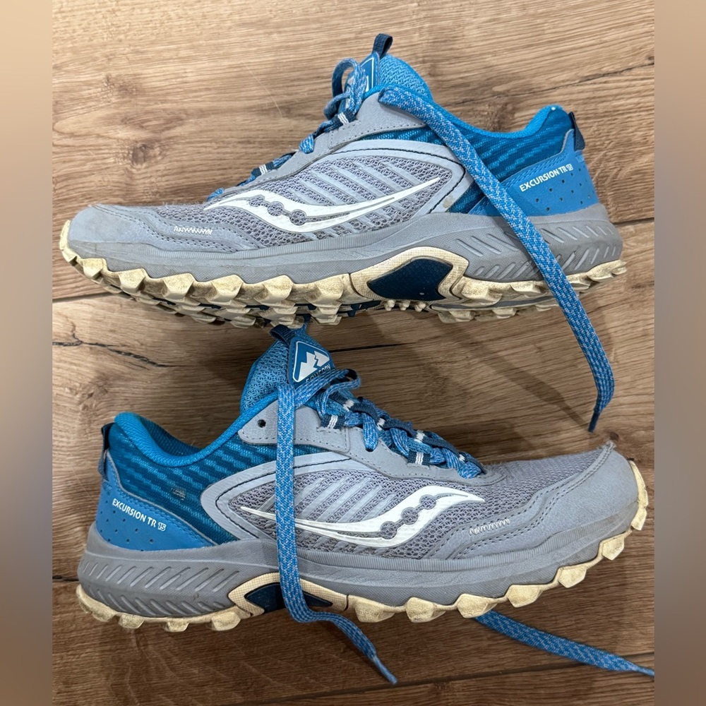 Saucony Blue and Gray Athletic Sneakers